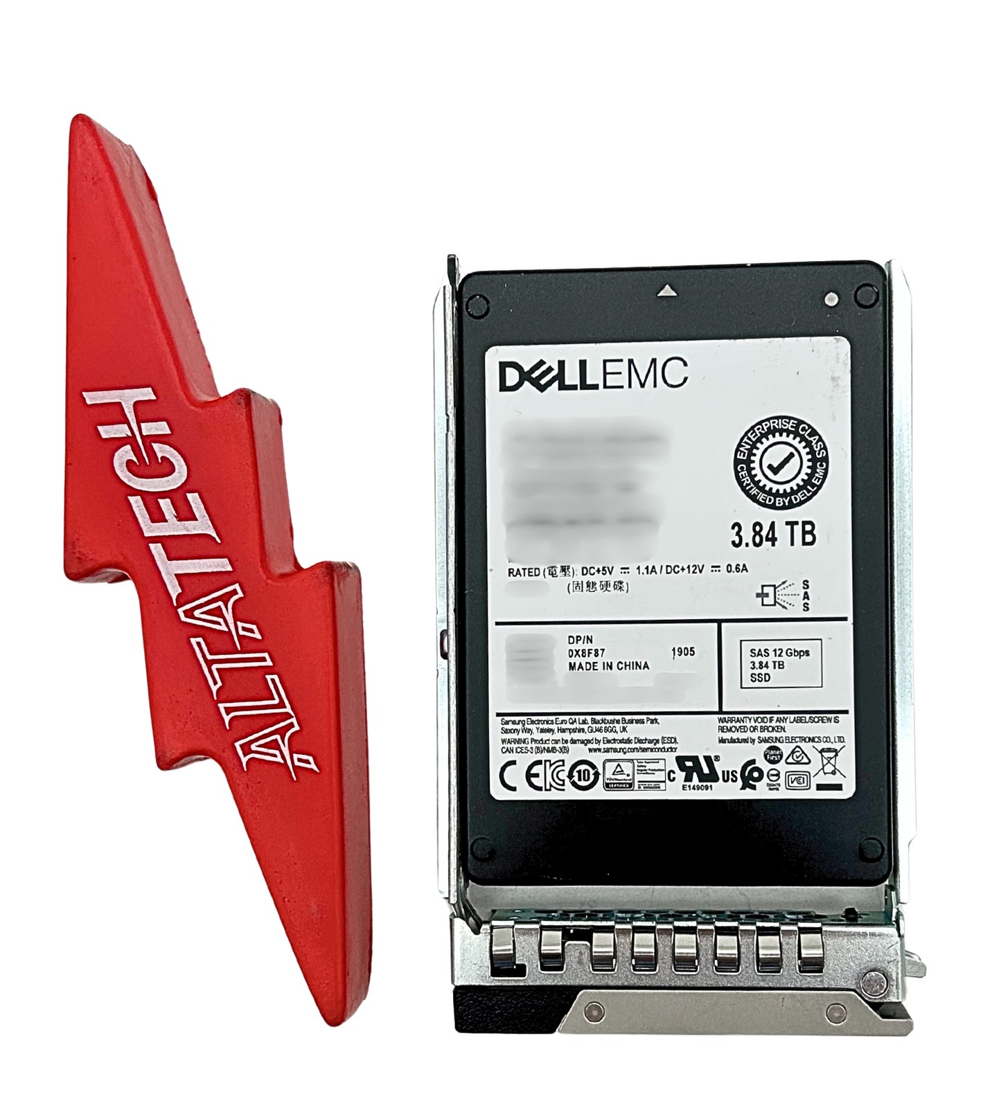 Dell X8F87 3.84TB SSD SAS 2.5" 12G RI Read Intensive Samsung MZILT3T2HALS0D3
