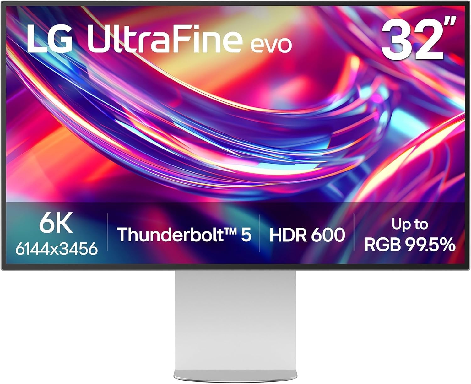 LG 32" UltraFine evo 6K Nano IPS Monitor with Thunderbolt 5 (32U990A-S)