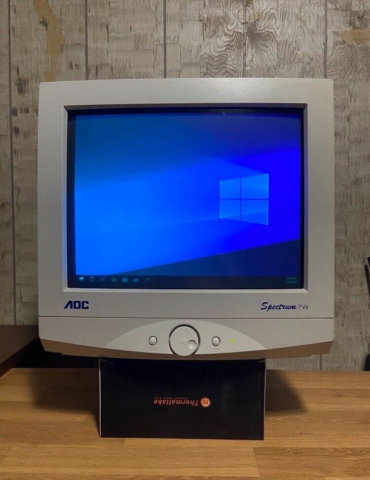 AOC Spectrum 7VLR 16 inch CRT Computer Monitor Tested No Stand Retro Vintage