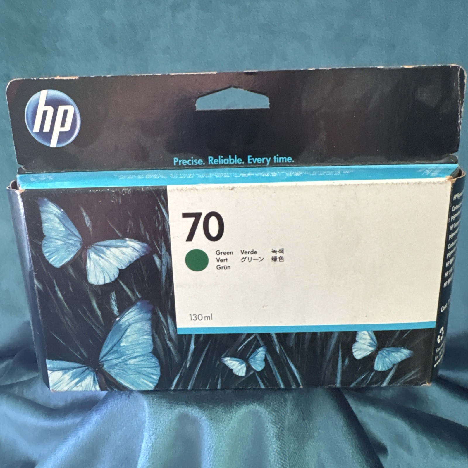 HP 70 C9457A Green Ink Cartridge - NEW SEALED  MARCH 2014
