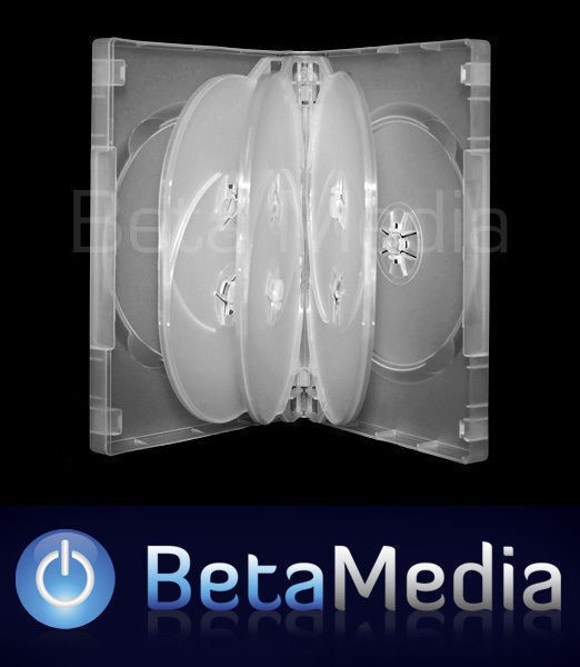 50 x Clear 25mm ** HOLDS 8 Discs ** Quality CD / DVD Cover Cases