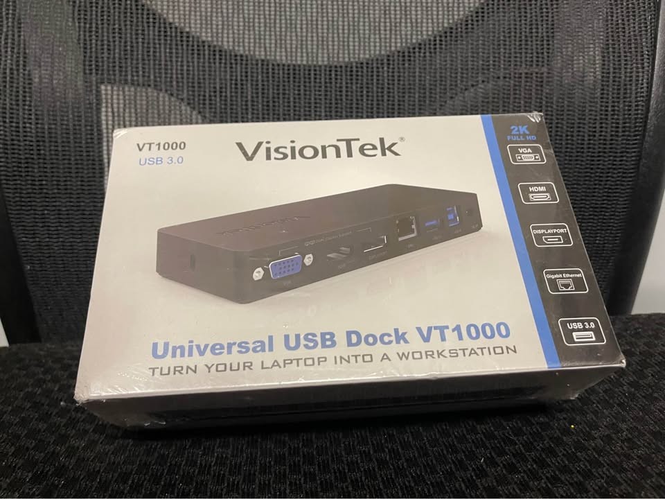 VisionTek VT1000 Dual Display USB 3.0 Docking Station (New, sealed in the box)