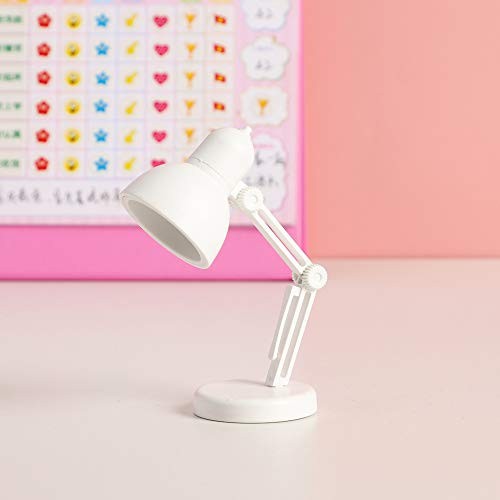 2 Pack LED Mini Table Lamp Fold-able Night Reading Book Lamps for LD02 White