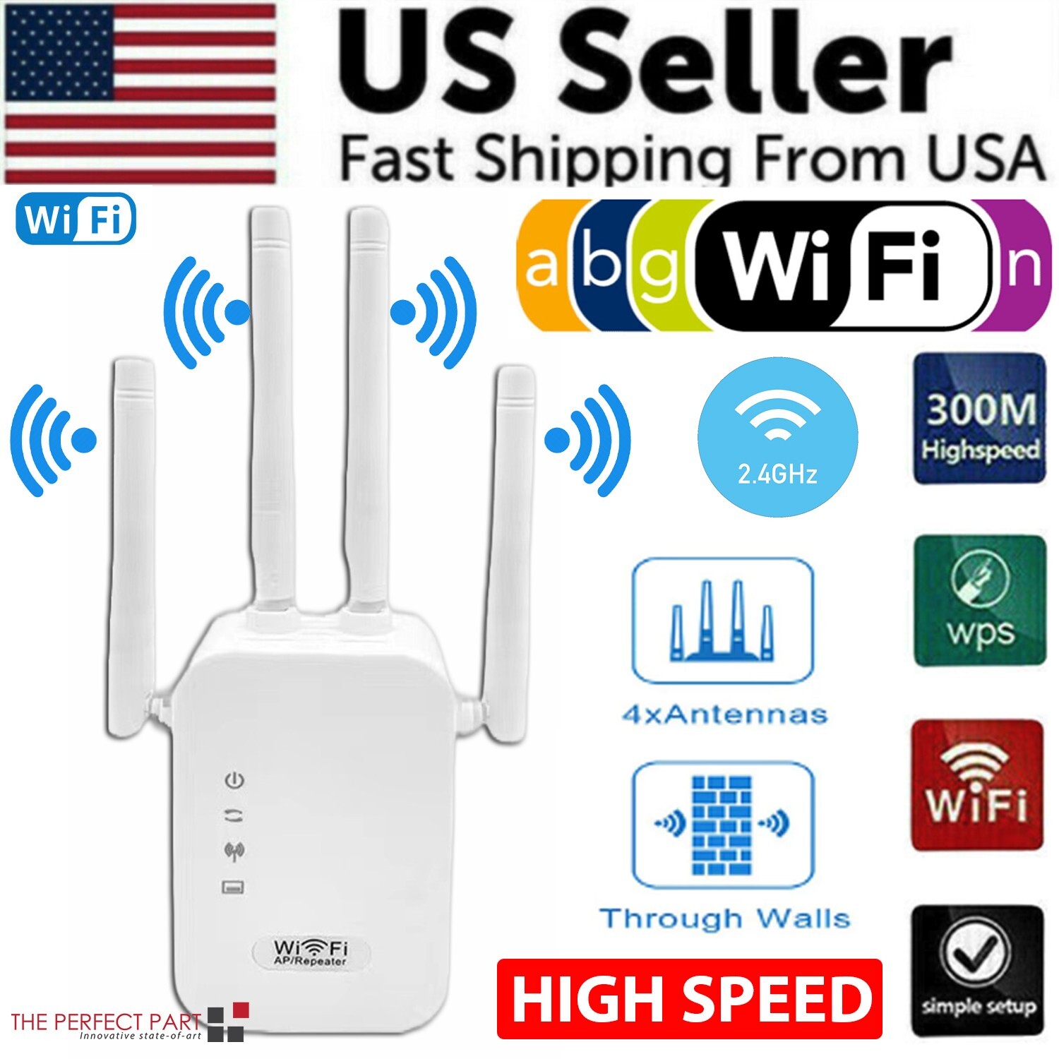  WiFi Range Extender Internet Booster Network Router Wireless Signal Repeater 