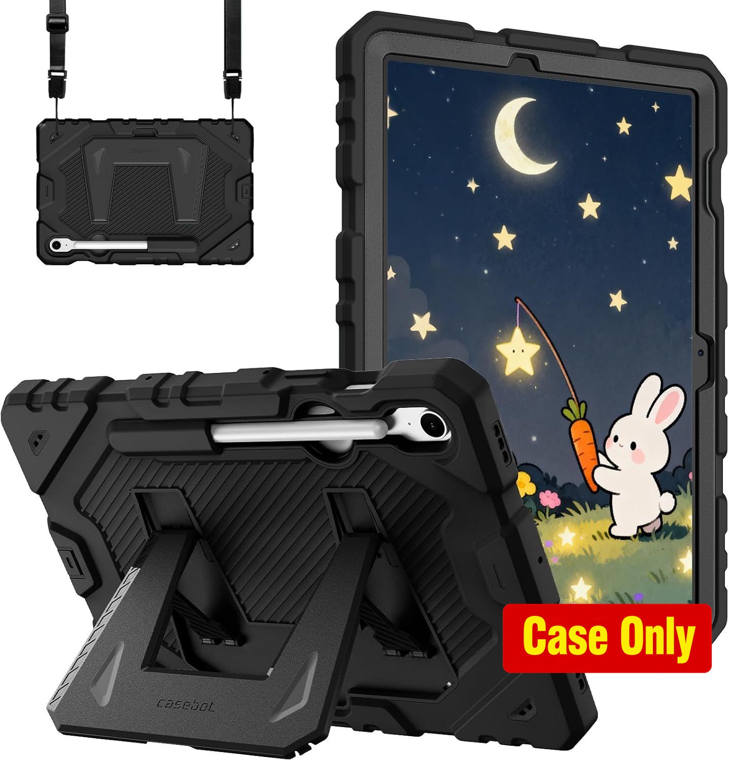 Shockproof Case for Galaxy Tab S10 Lite/S10 FE, Lightweight with Stand