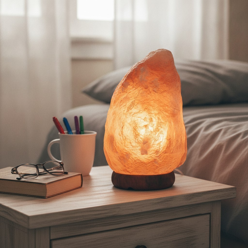 Himalayan Salt Rock Lamp w Dimmer Hand-Carved Himalayan Salt Lamp Night 5.5-7"