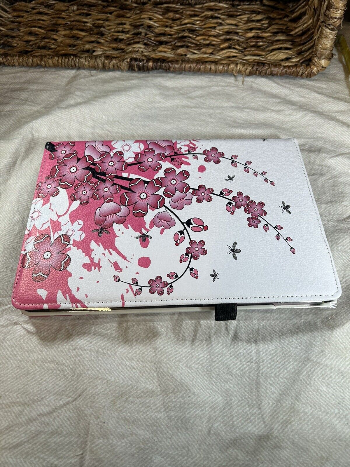 Jytrend Case for iPad 10.2 Pink White Flower - new