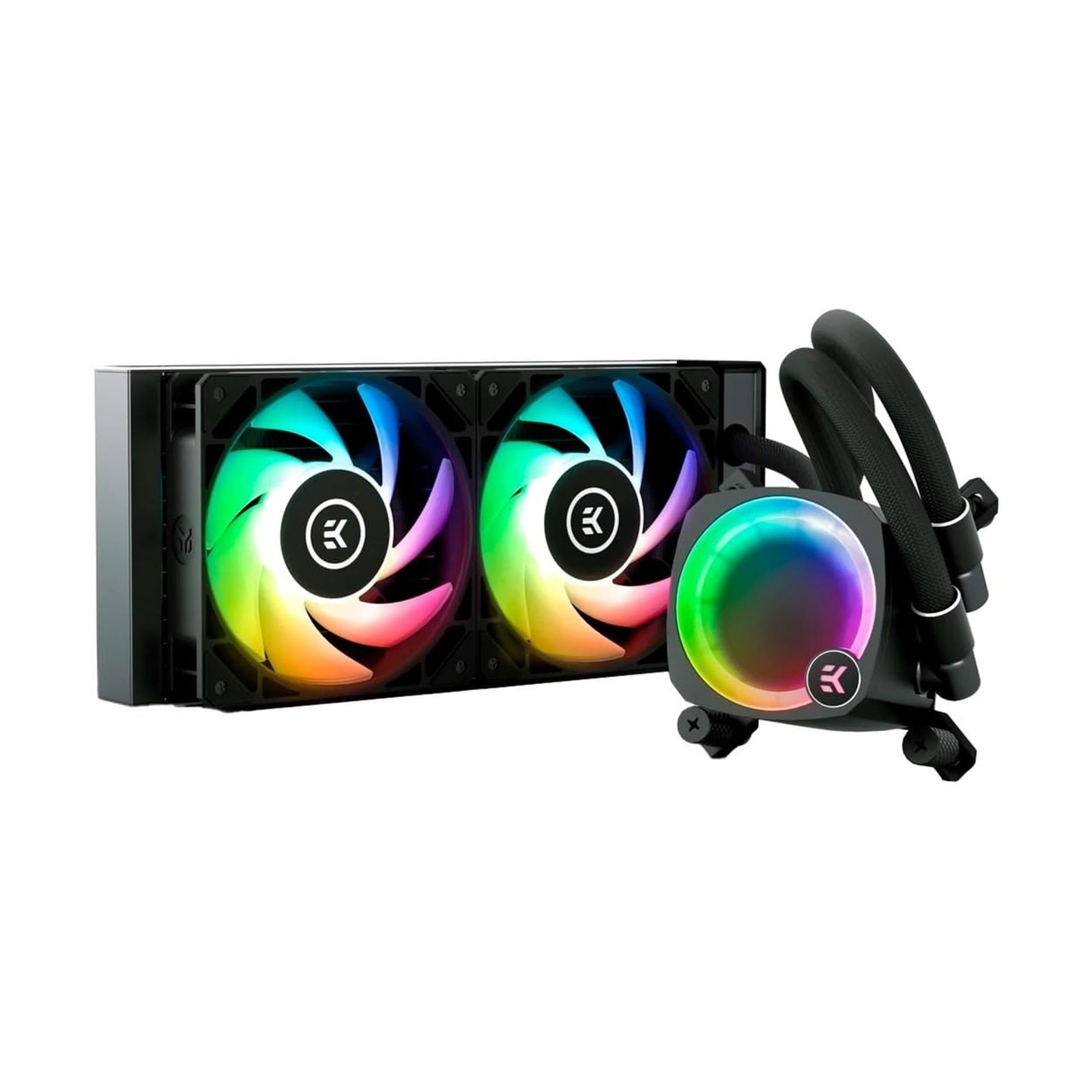 EK Nucleus AIO All-in-One Liquid CPU Cooler with EK FPT Fans, Water Cooling C...