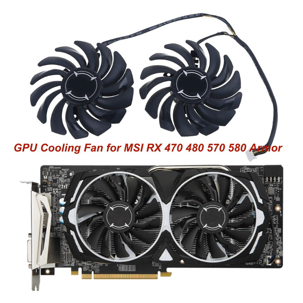 For MSI RX 470 480 570 580 Armor RX 5600 XT 87mm 5Pair/Lot GPU VGA Cooling Fans 