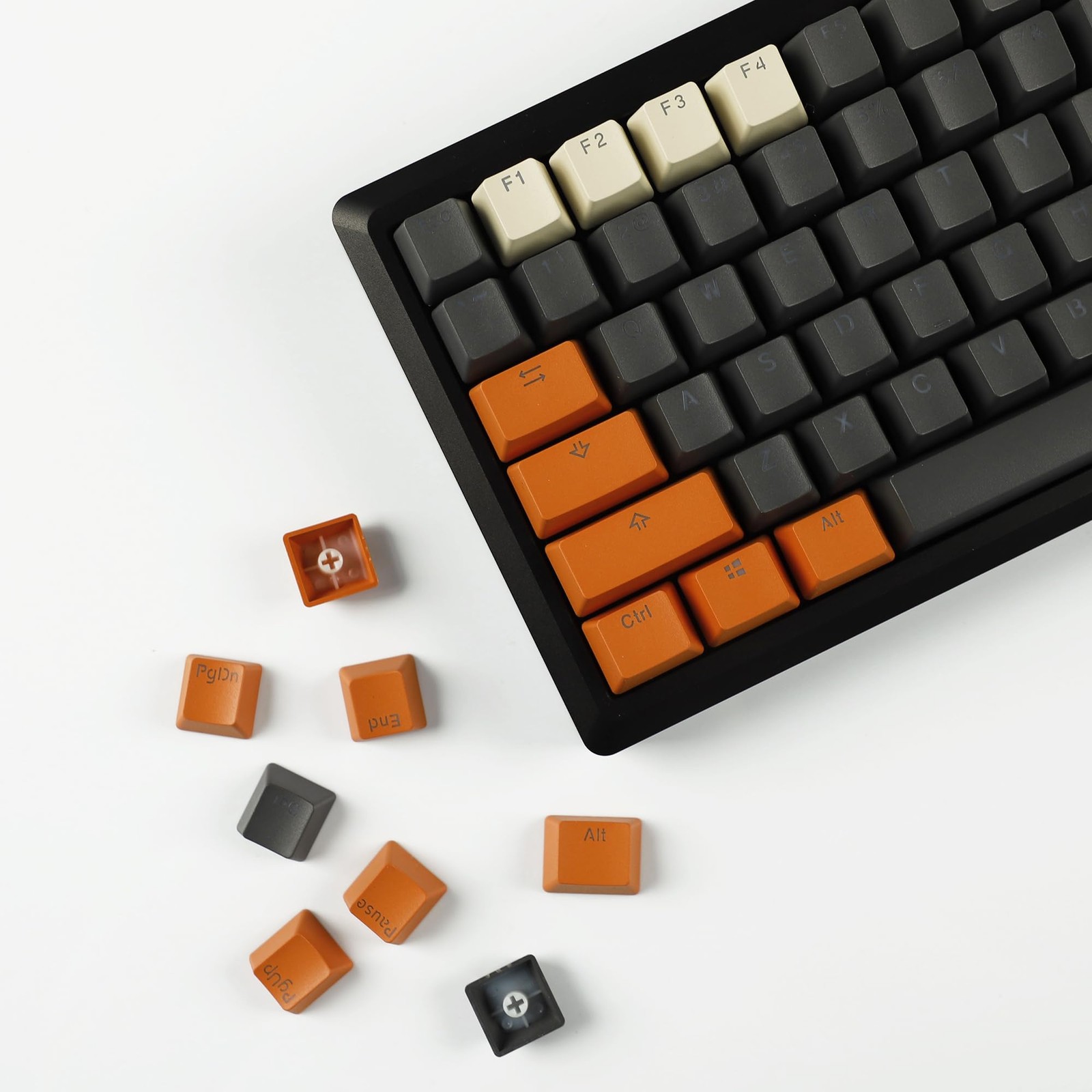 Reversed Carbon Miami PBT Double Shot Shine Through Backlit Keycaps Full Set