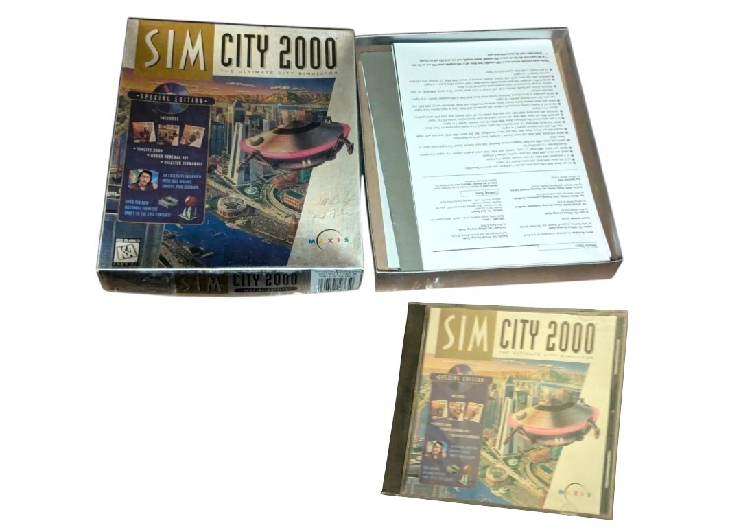 Sim City 2000 Special Edition- The Ultimate City Simulator PC Game+Manuals/Dents