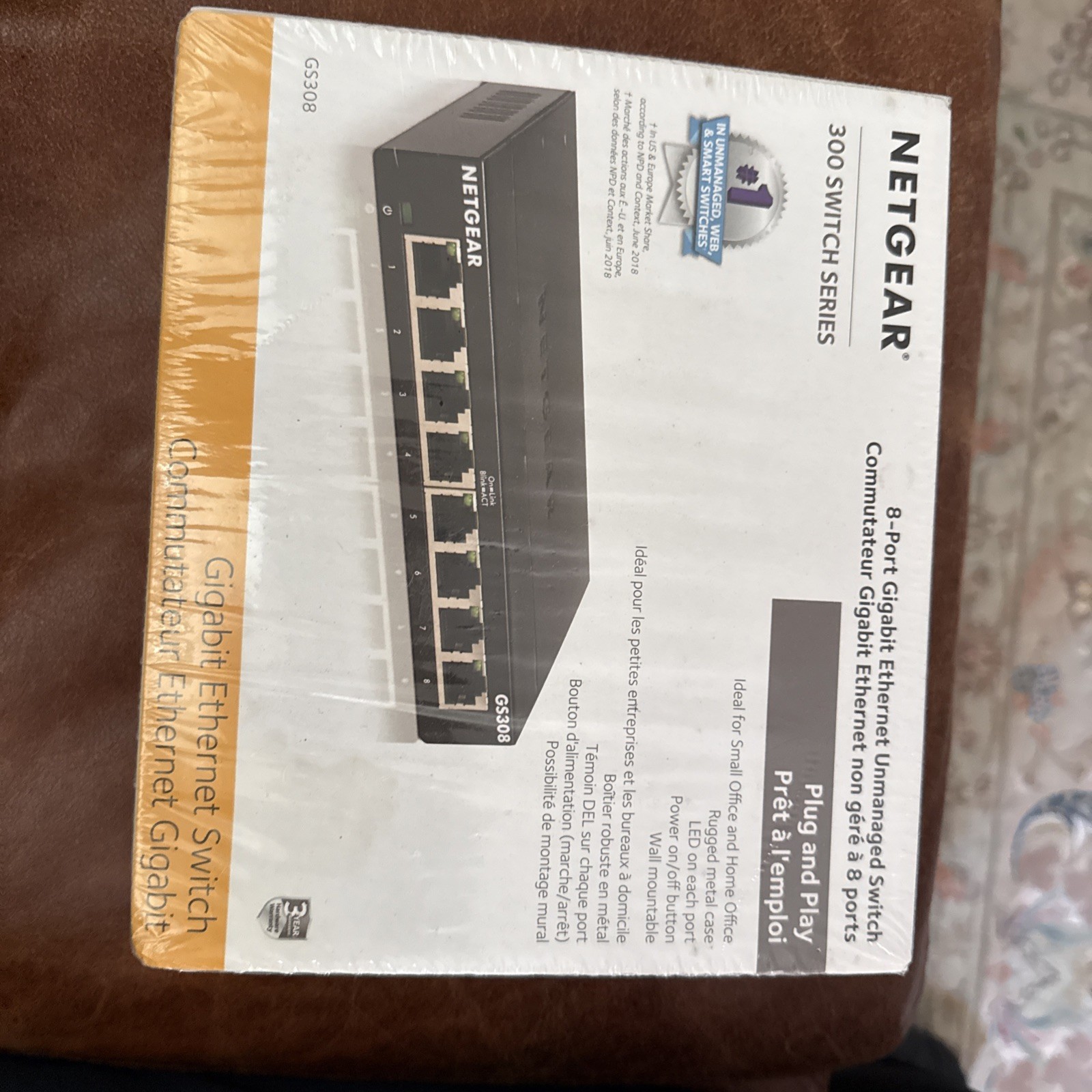 NETGEAR GS308-300PAS GS308 8 Gigabit Port Unmanaged Ethernet Switch