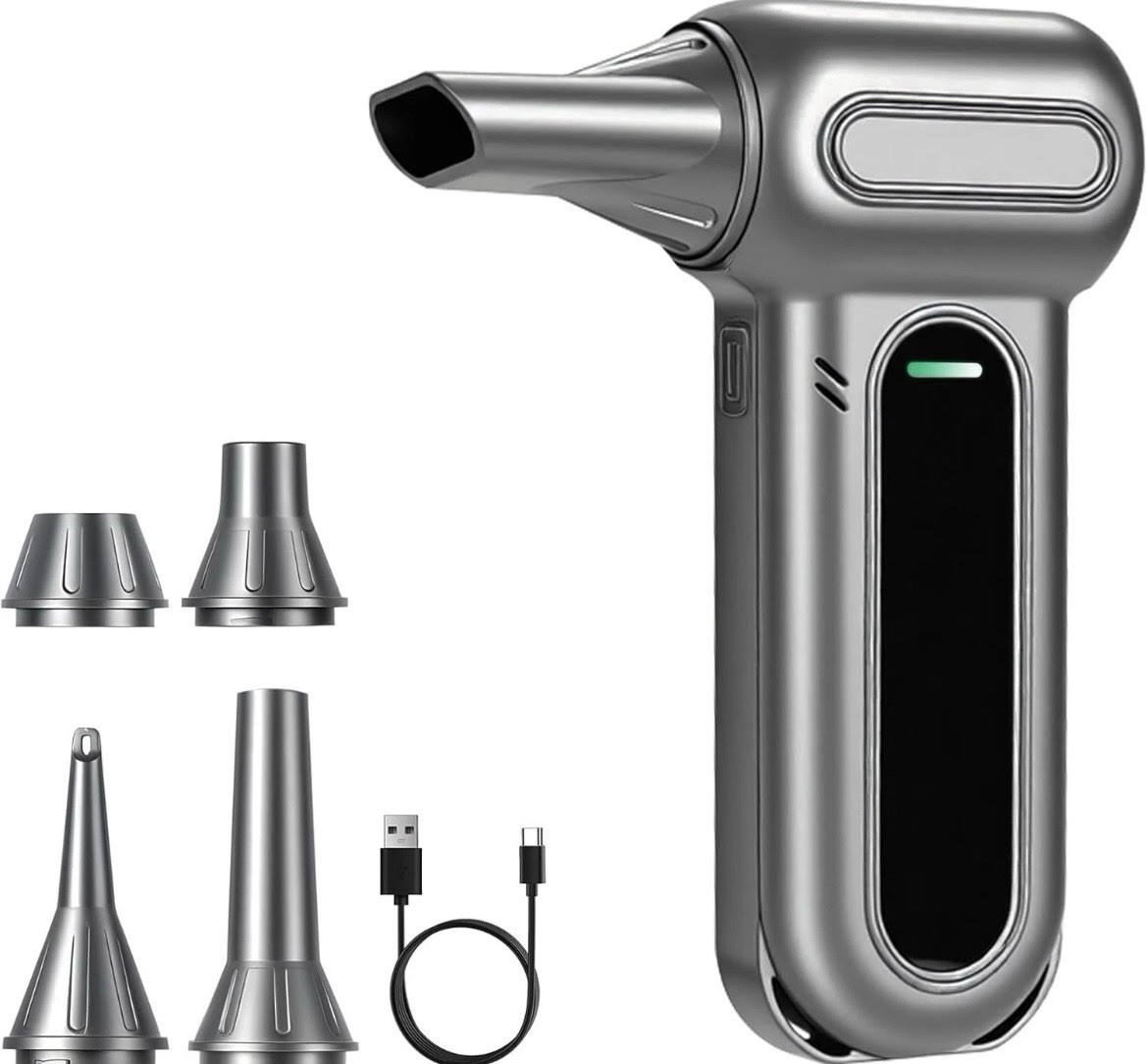 YOGIN Electric Rechargeable Cordless Air Duster 150,000 RPM-3 Gear Adjustable