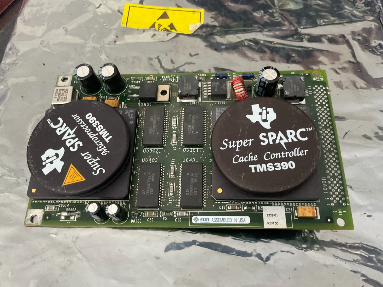 Sun Microsystems 270-2352-01 Rev 1 -TMS390 Super SPARC & Cache controller Module