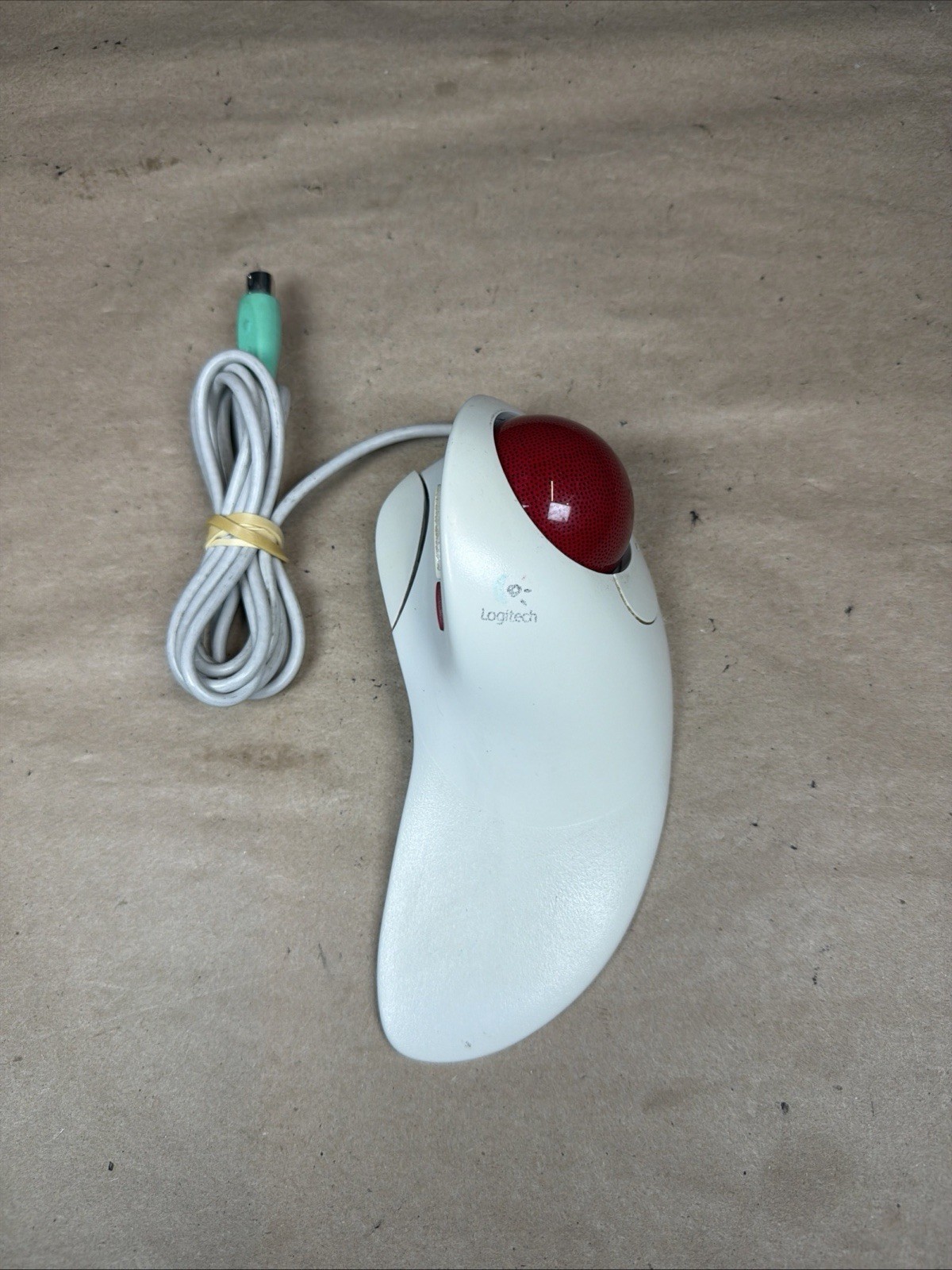 Logitech Mouse Trackman Marble FX T-CJ12 Vintage Trackball PS/2 Ships Fast