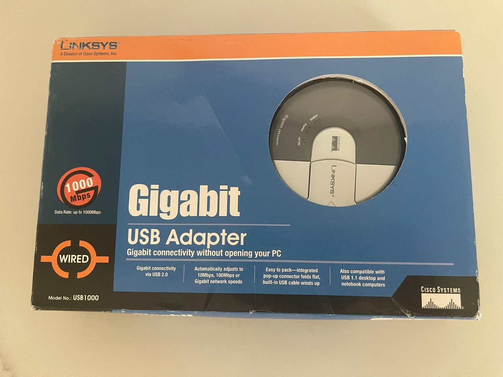 Linksys USB1000 10/100/1000 Gigabit USB Network Adapter