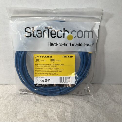 Startech N6PATCH5BL10PK 5FT BLUE 10 PACK CAT6 CABLE SNAGLESS RJ45 UTP PATCH CABL