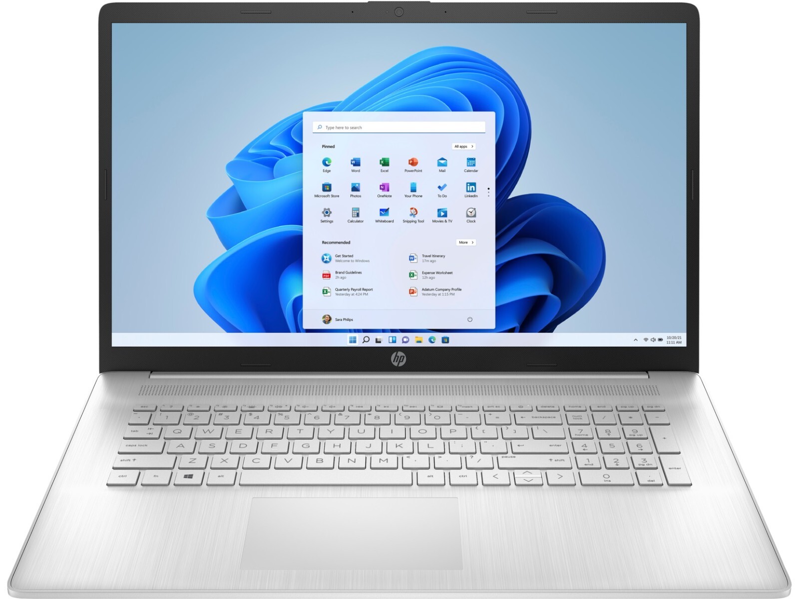 HP 17z-cp200 17 Silver Laptop PC 17.3" AMD R5 7430U 8GB 128GB SSD WiFi HDMI W11