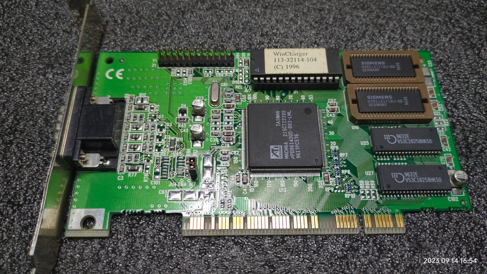 PCI VGA Video Card ATI WinCharger Mach64CT (109-32100-20) 2 MB DOS Retrogaming