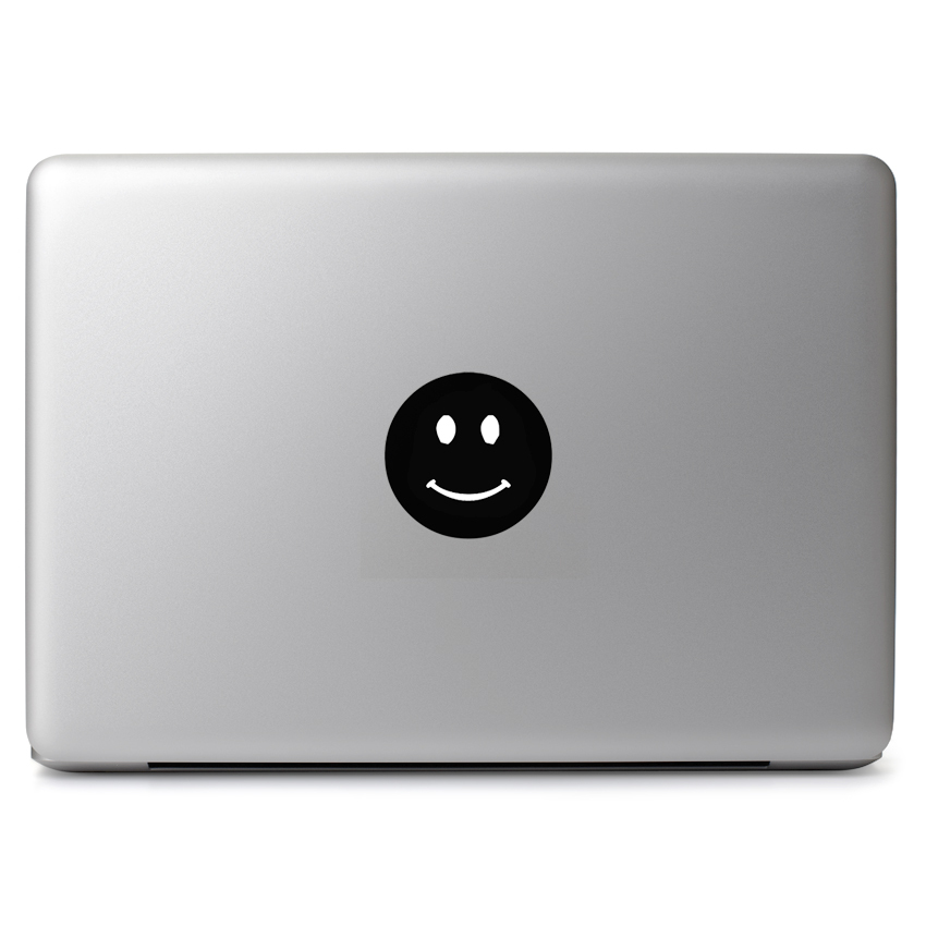 Smiley Face Decal Sticker for Apple Macbook Air & Pro Laptop Trackpad Cup Bottle
