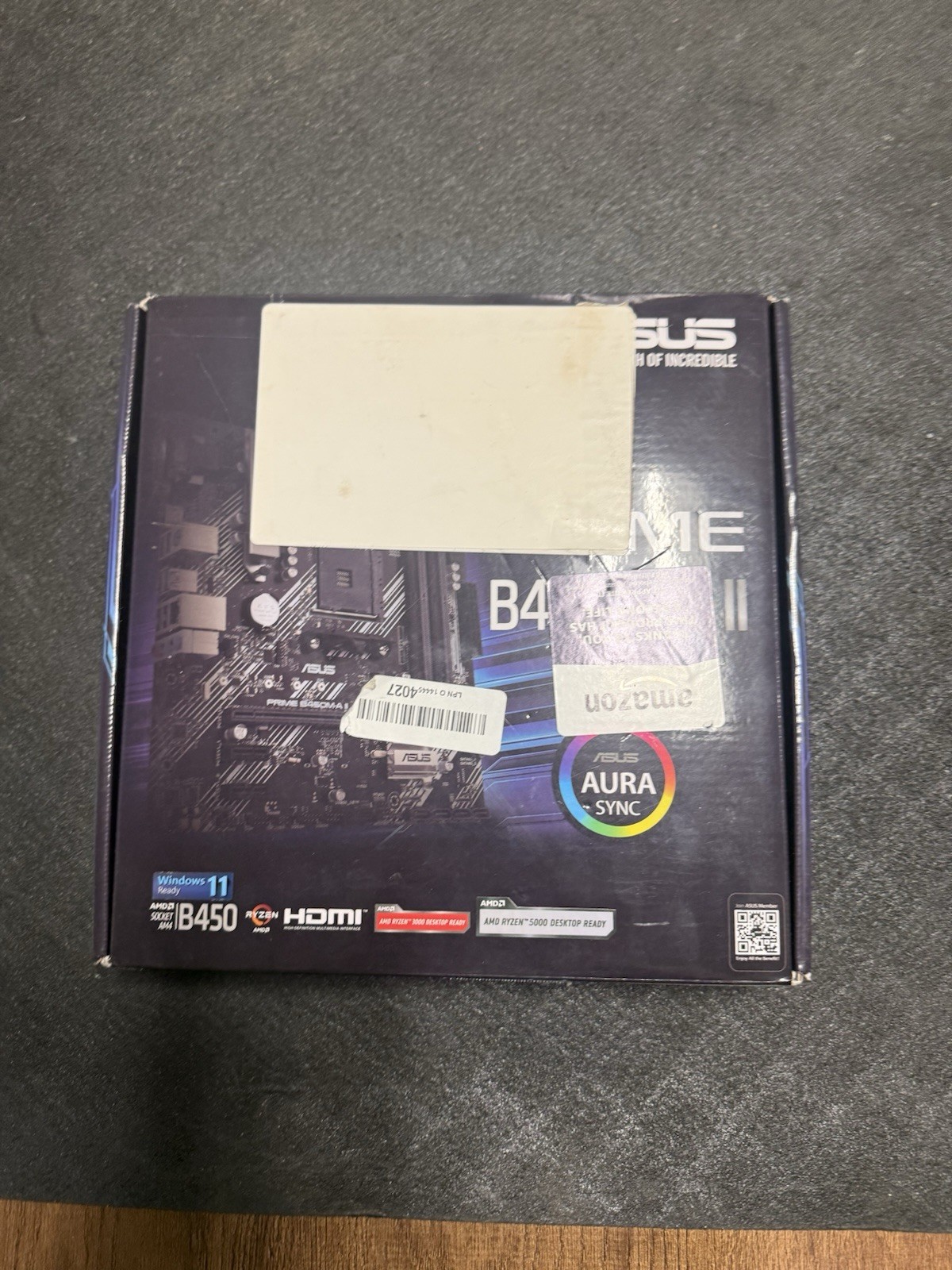 New Asus Prime B450M-A II AMD B450 Socket AM4 / DDR4 Win11 MicroATX Motherboard