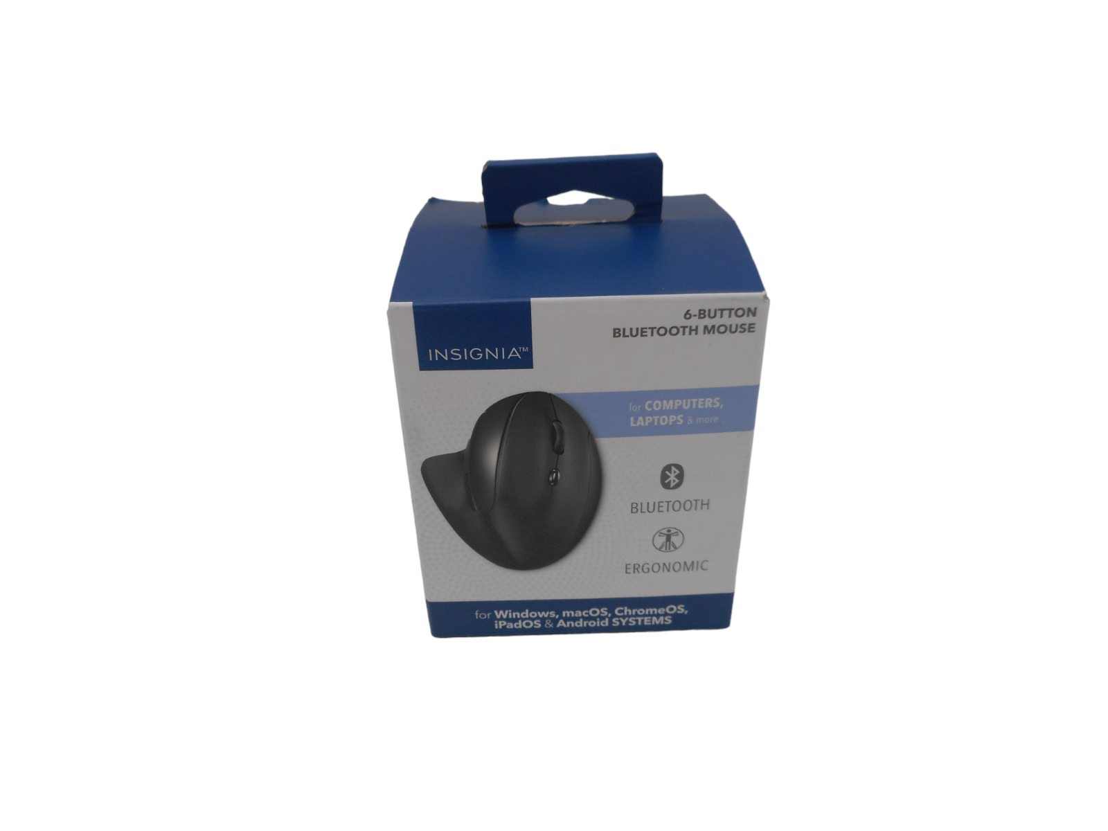 Insignia - Bluetooth wireless 6-Button Ergonomic Mouse NS-PM4EK6B24 - Black  NEW