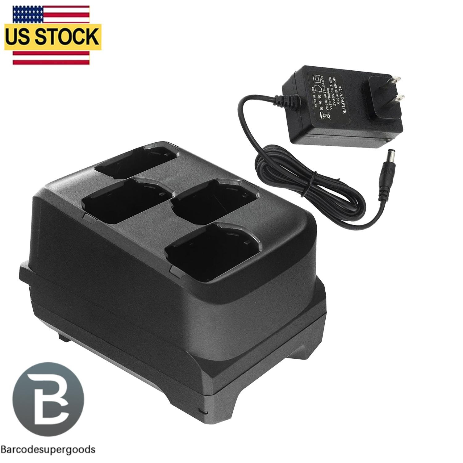 4-Slot Battery Charger Cradle for Zebra MC32N0 MC3300 Scanner SAC-MC33-4SCHG-01