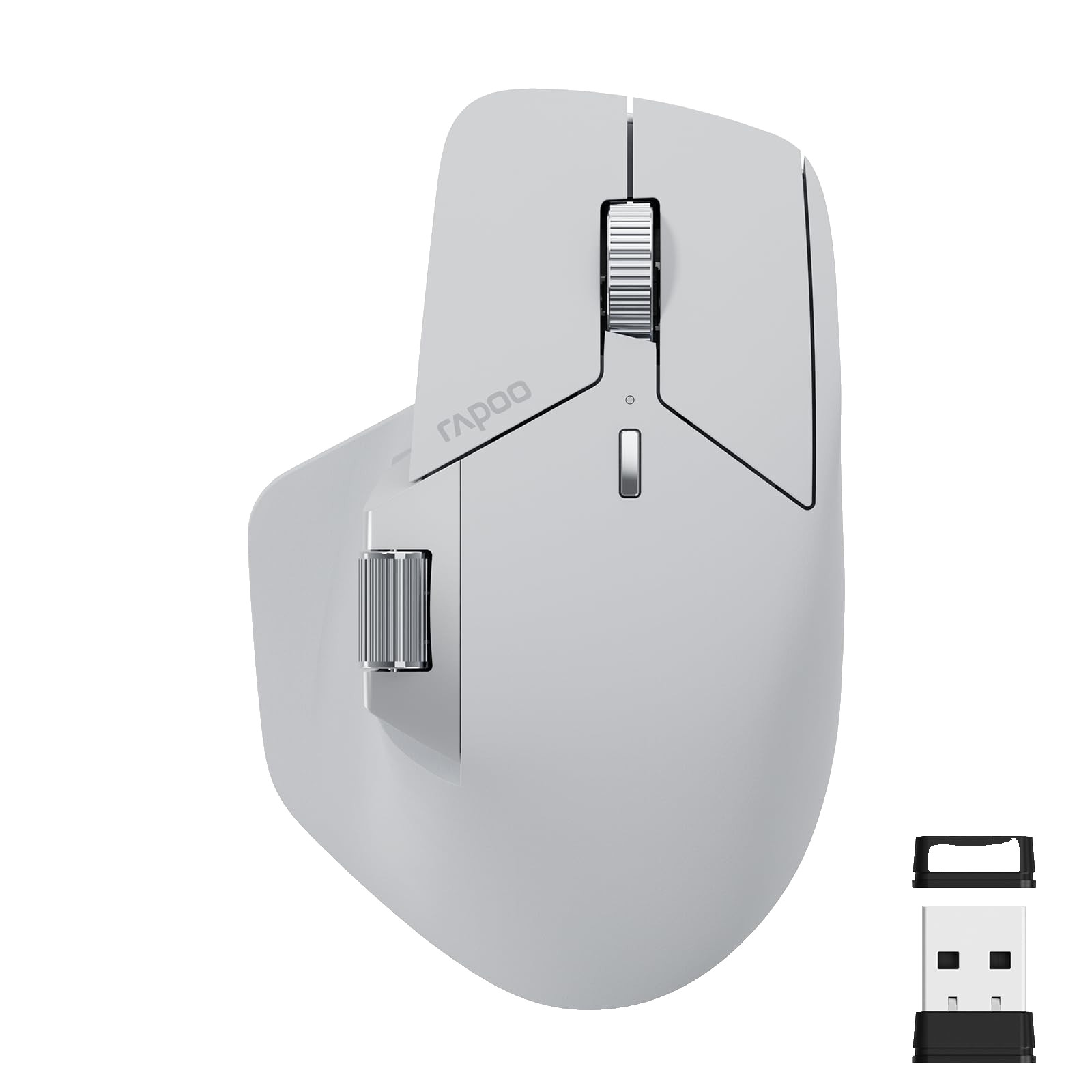 Rapoo MT760 Wireless Multi-Device Mouse Light Grey Bluetooth 2.4GHz New