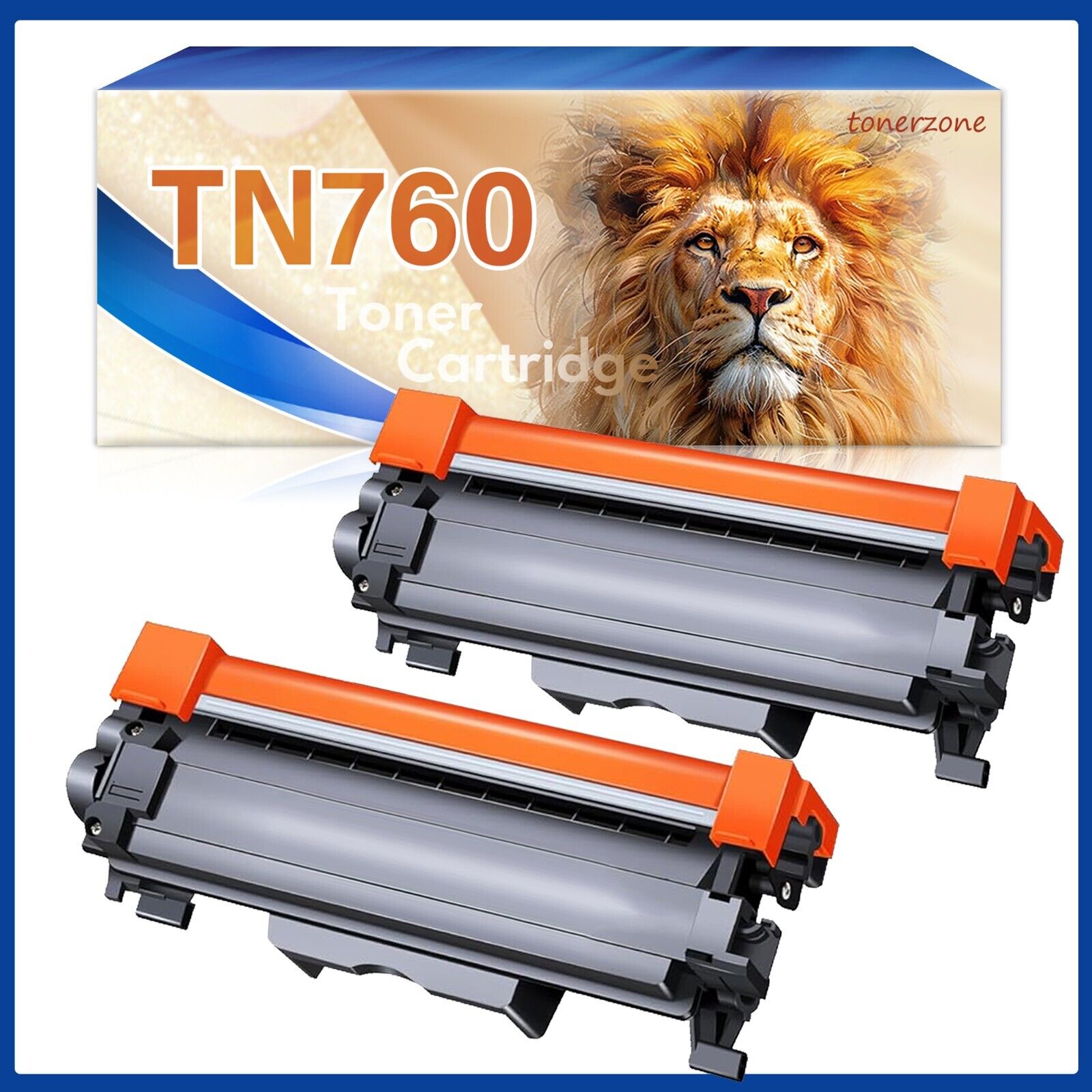 TN760 Toner Cartridge Replacement for Brother DCP-L250DW Printer 2Black