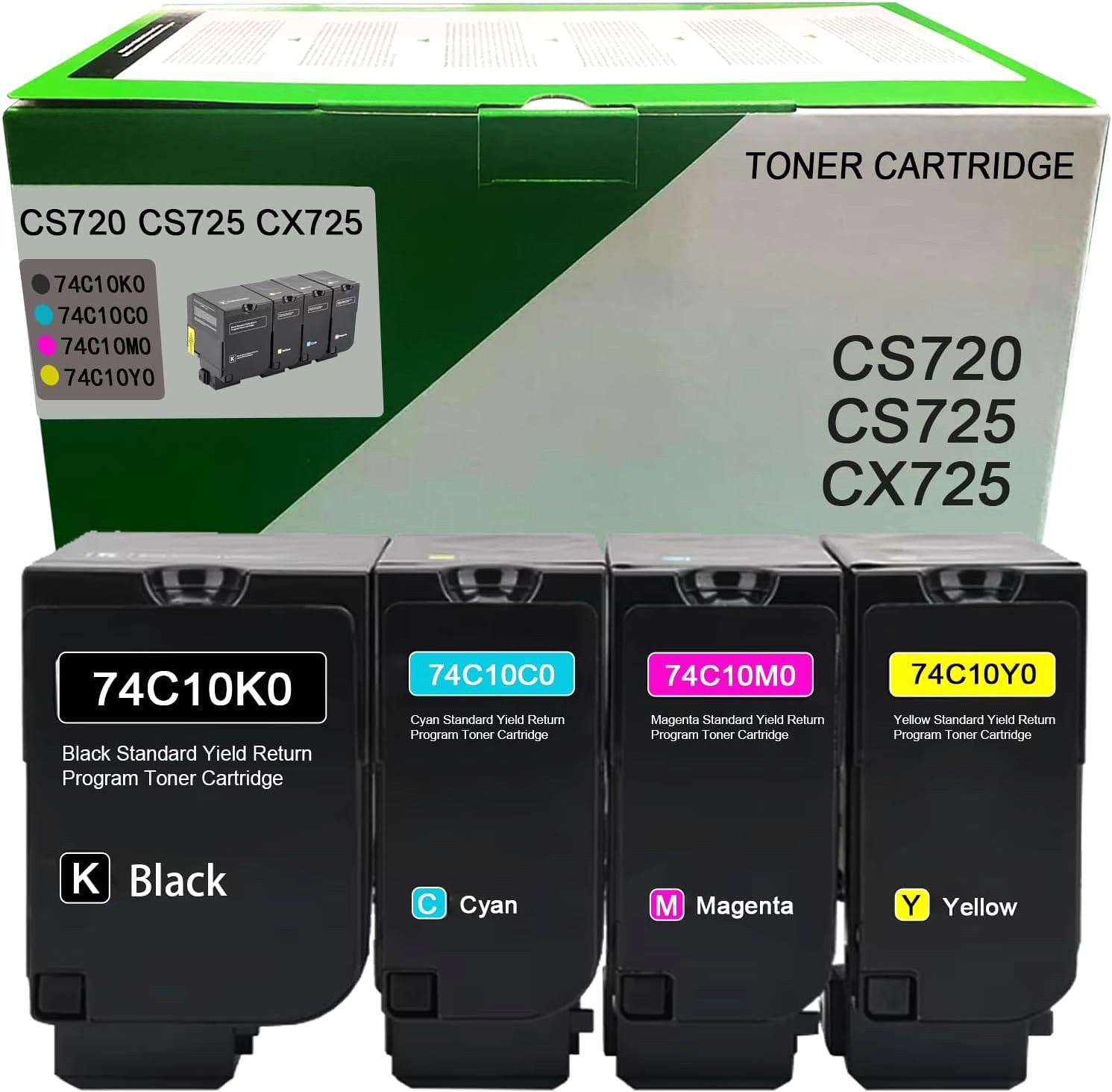 High Yield Toner Cartridge Compatible with Lexmark CS720 / CS725 / CX725 Series