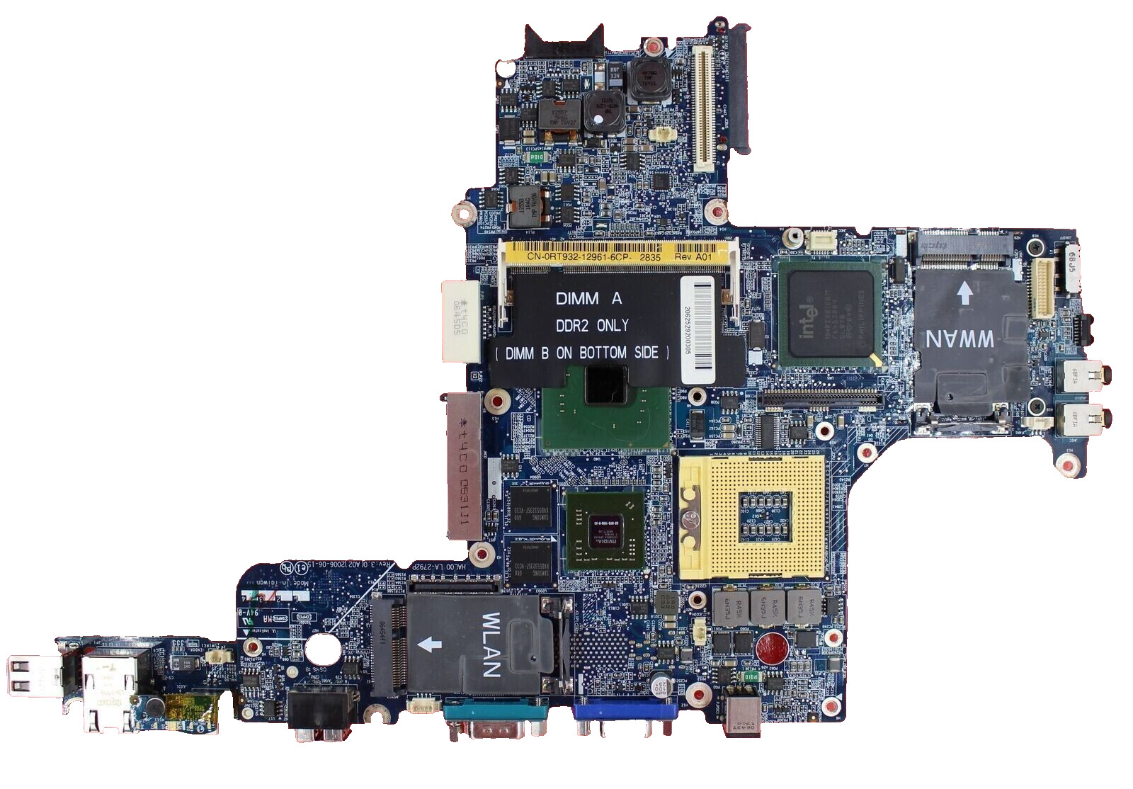 DELL MOTHERBOARD HAL00-LA2792P REV.3 (A02) 0RT932 FOR LATITUDE PP18L TESTED USA