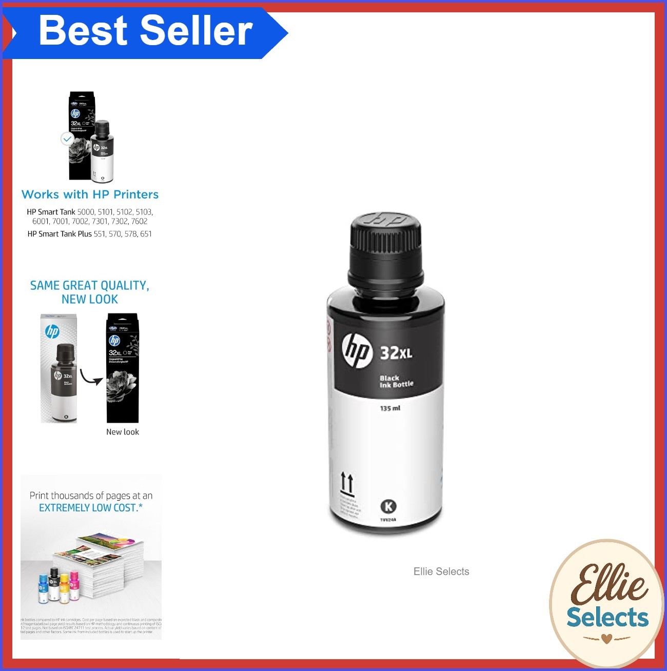 Ink Bottle Black 6000 Pages High Capacity Refill for Smart Tank 551 651 7001