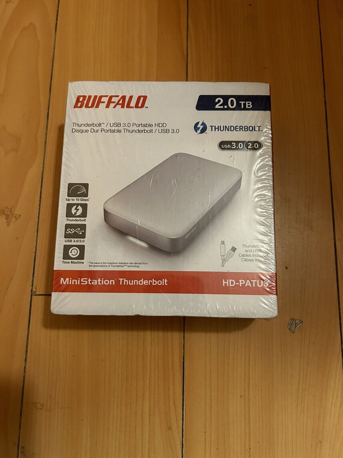 BUFFALO 2TB MiniStation Thunderbolt Portable External Drive Mac HD-PATU3 SEALED