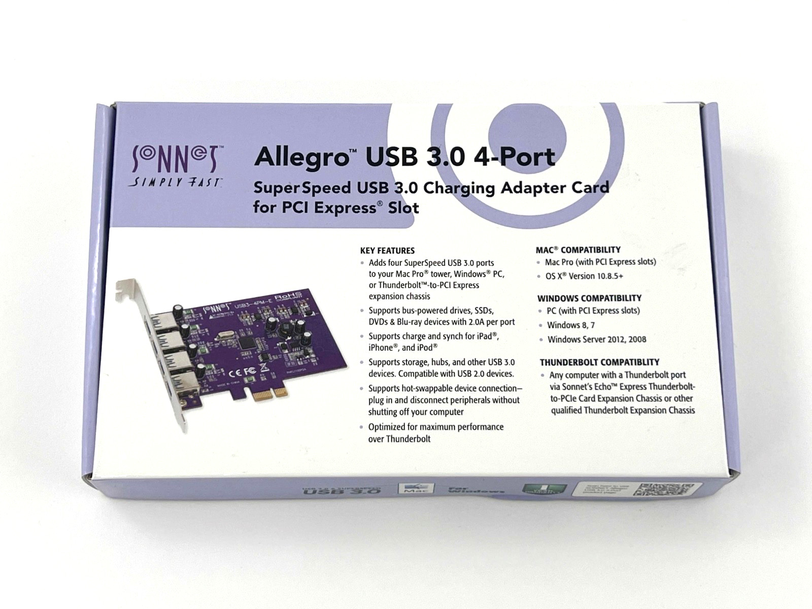 Sonnet Allegro 4-Port USB 3.0 PCIe Card USB3-4PM-E