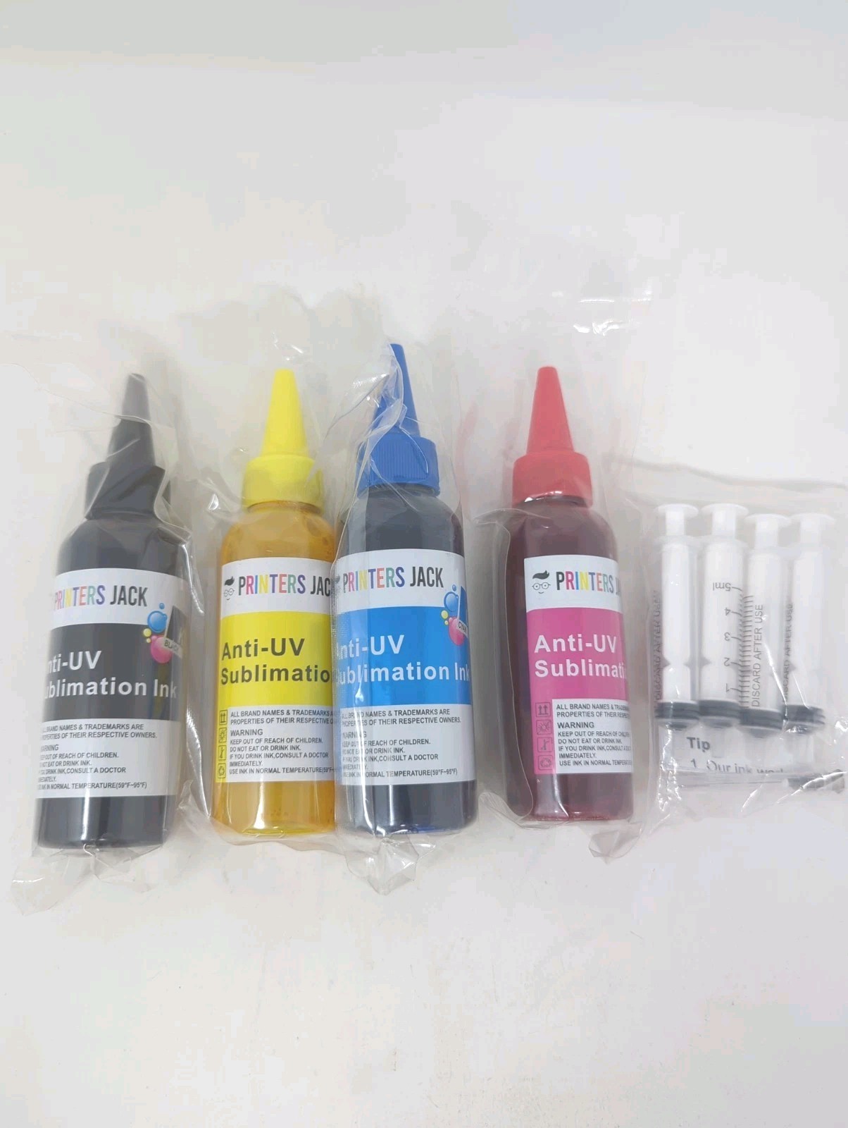 Printers Jack Anti-UV Sublimation Ink for Epson EcoTank Printers, 100ml each