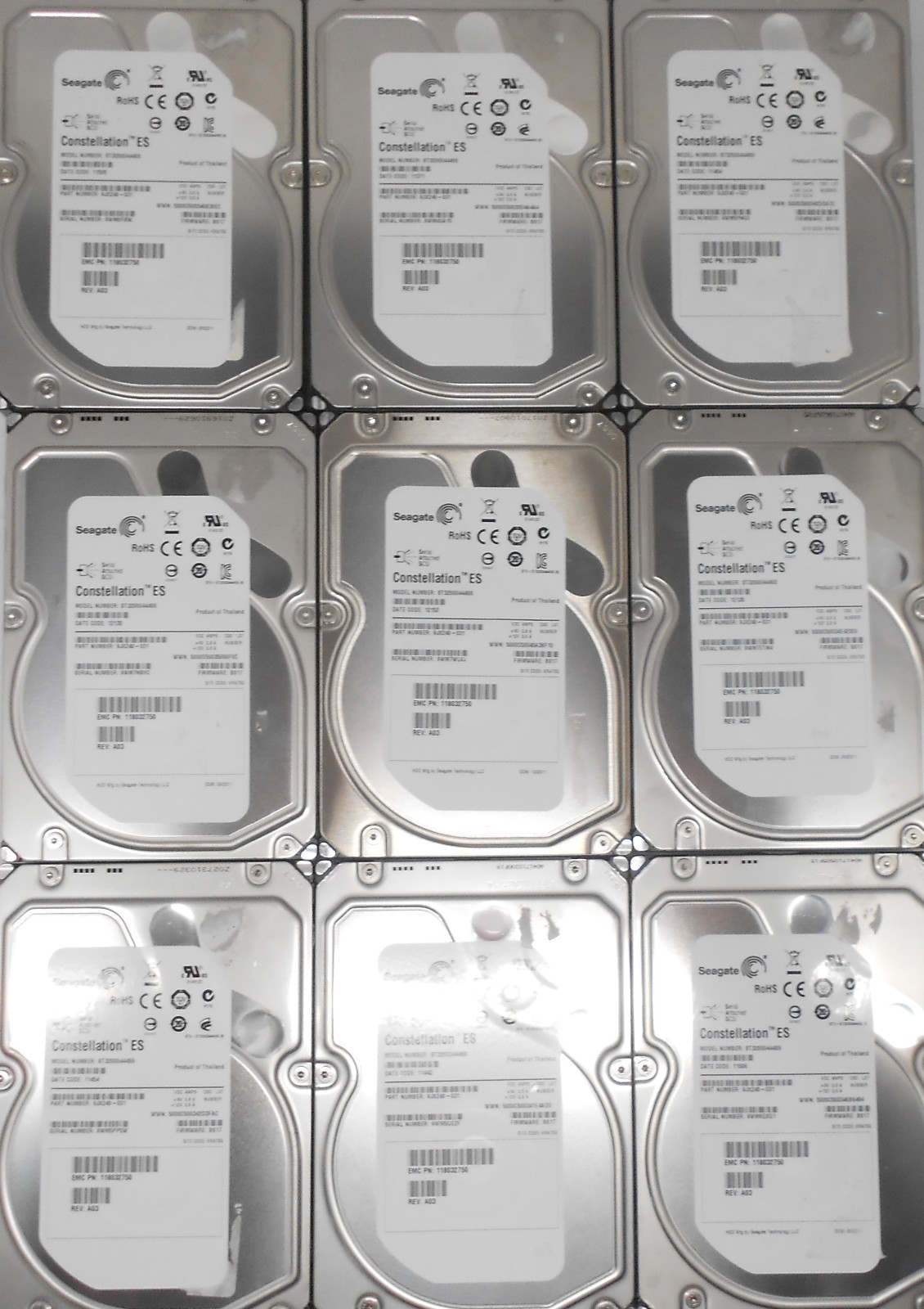 Lot of 4 HGST / Seagate / WD 3TB 7.2K SAS 3.5" Storage Server 6gbps Hard Drive