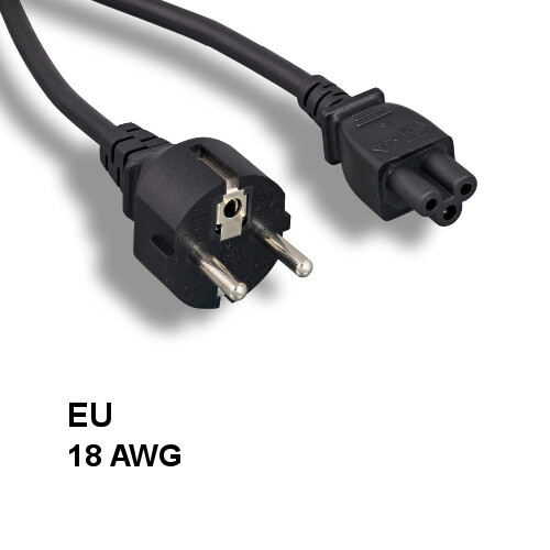 LOT10 6' EU Europe 3 Prong Notebook AC Power Cord IEC60320 C5 to CEE 7/7 SCHUKO