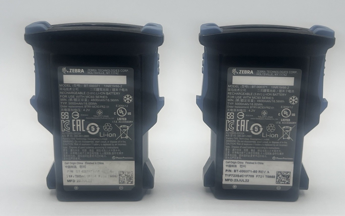 (2) Used Zebra Battery - BT-000371