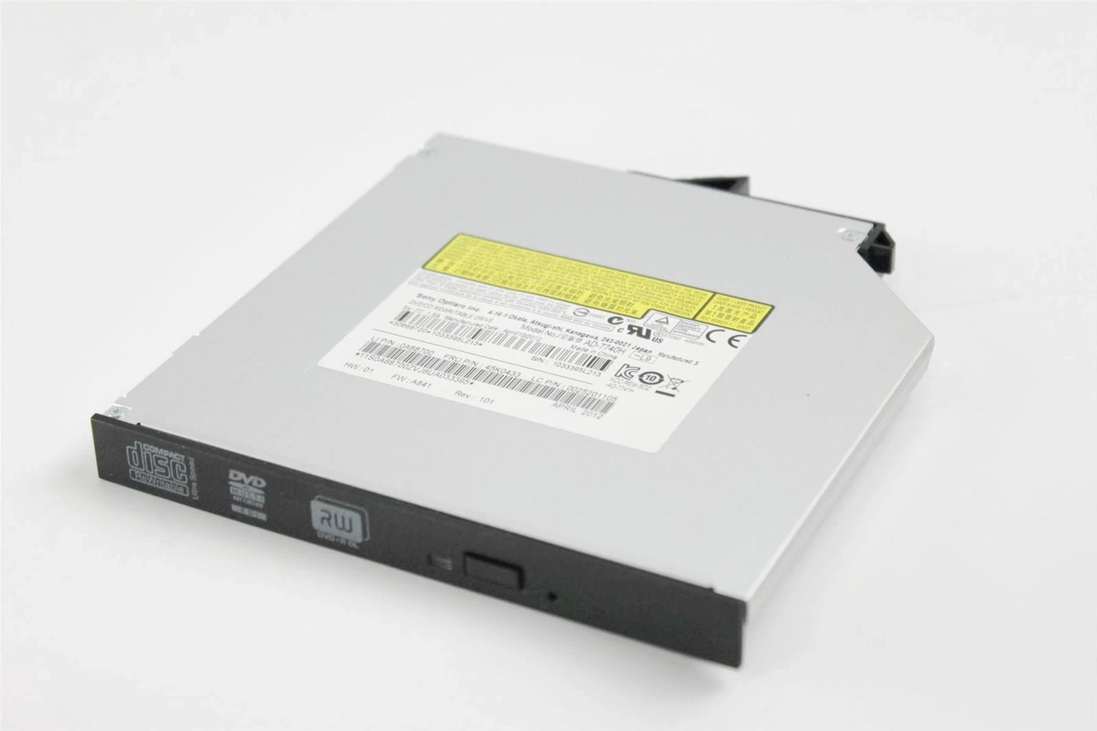 Lite-On DS-8ABSH-01 SATA Slim Internal CD DVD Burner Writer Player Drive Tested 