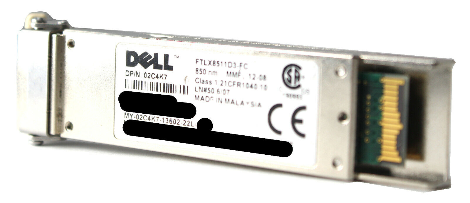 Dell 2C4K7 Dell XFP 10GB SR/SW, 850nm Wavelength Fiber Transceiver
