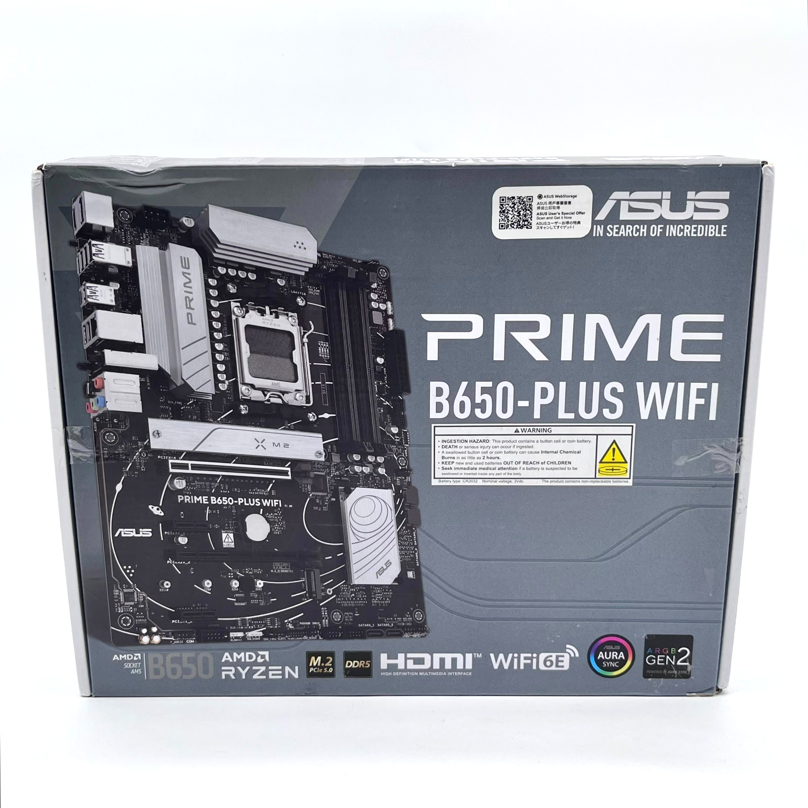 ASUS Prime B650-PLUS WiFi ATX Motherboard for AMD AM5 Socket: MT7922A22M