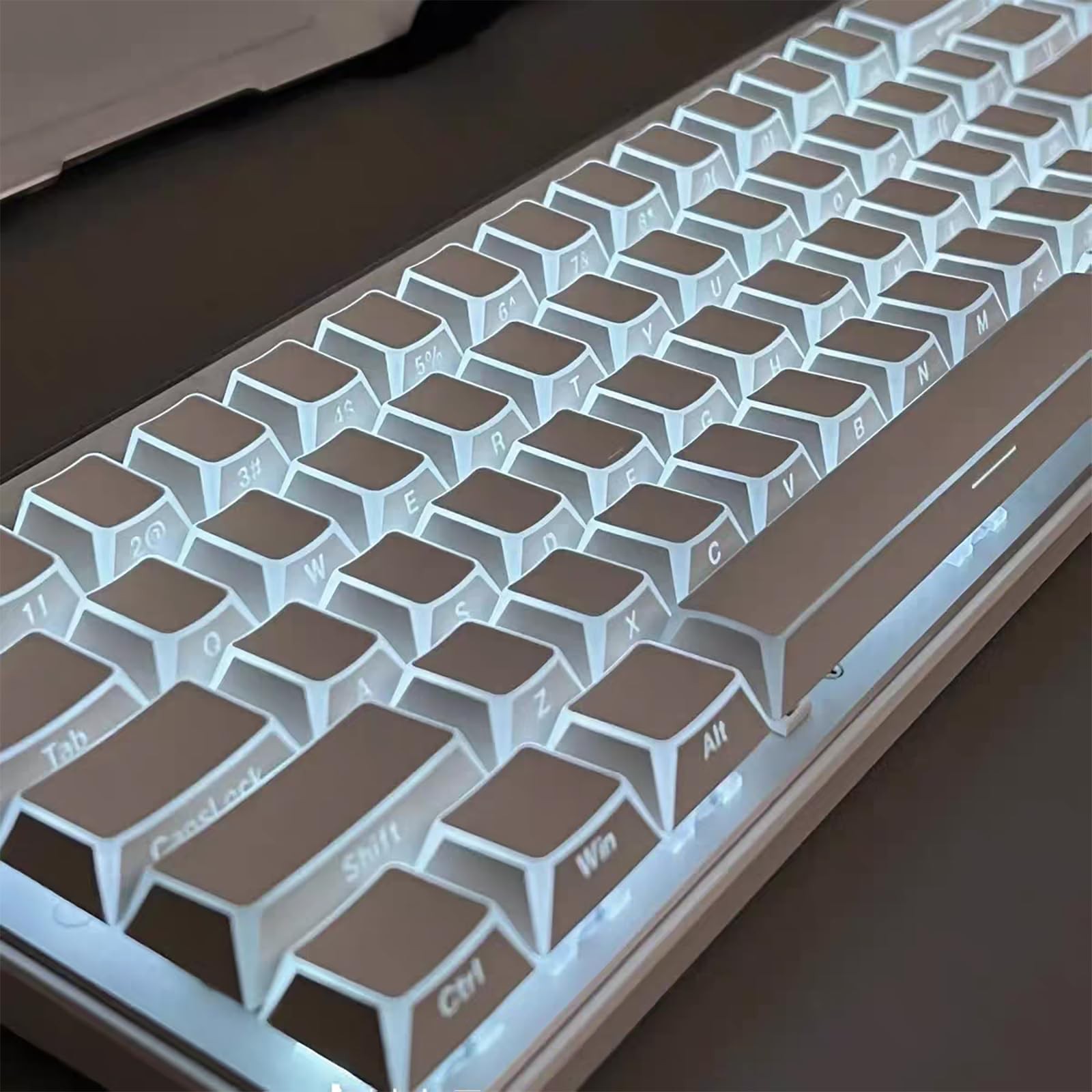 137 PCS PBT Keycaps Shine Through Cherry Profile Fits 61/64/87/104/108 Keys
