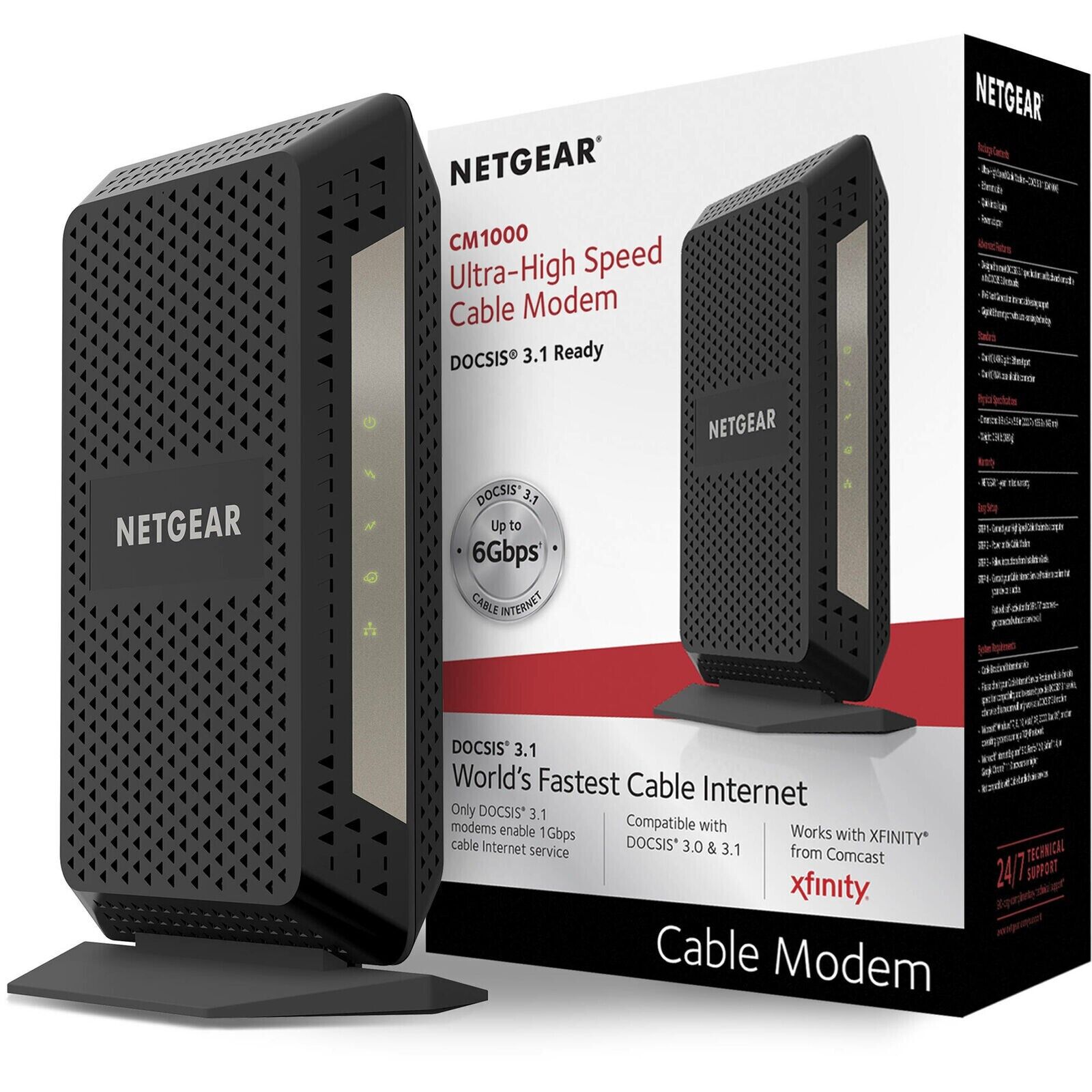Netgear CM1000 DOCSIS Ultra-High Speed 3.1 Xfinity Compatible Cable Modem
