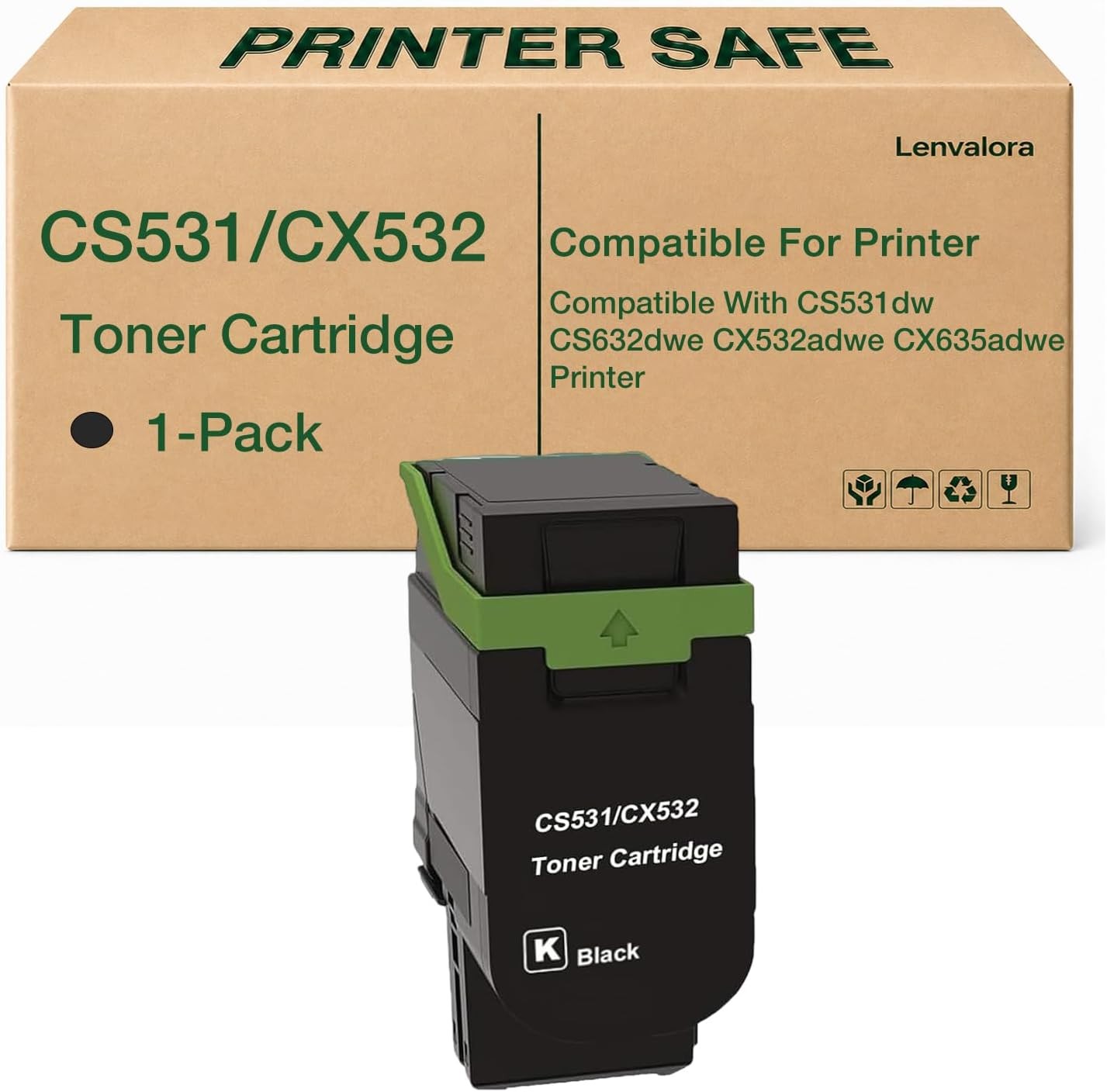 75M10K0 Toner Cartridge for Lexmark CS531/CX532 CS632dwe, CX532adwe, CX635adw