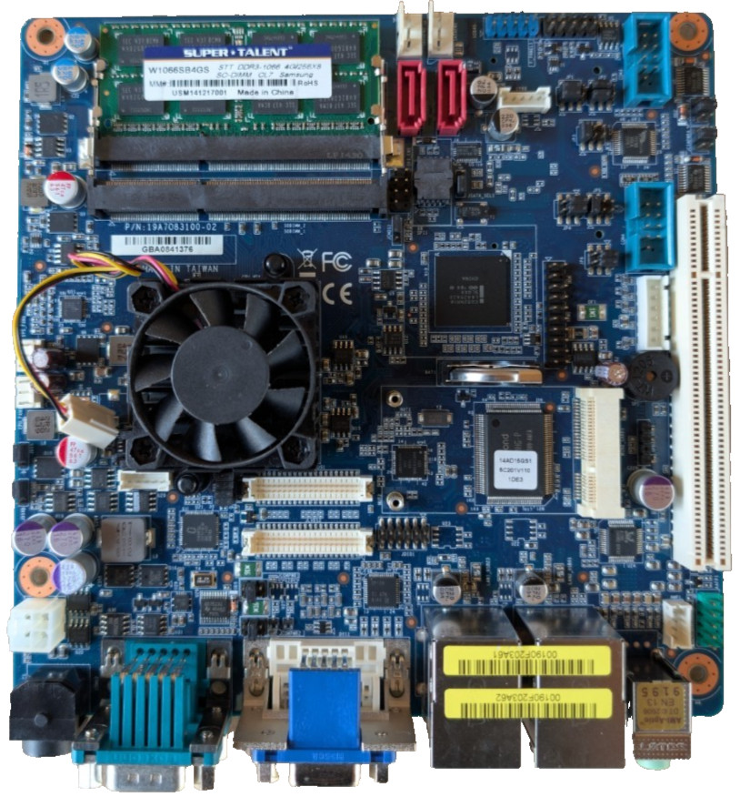 MANO831 Axiomtek Industrial Mini-ITX Motherboard w/ CPU Fan DDR3 VGA SATA