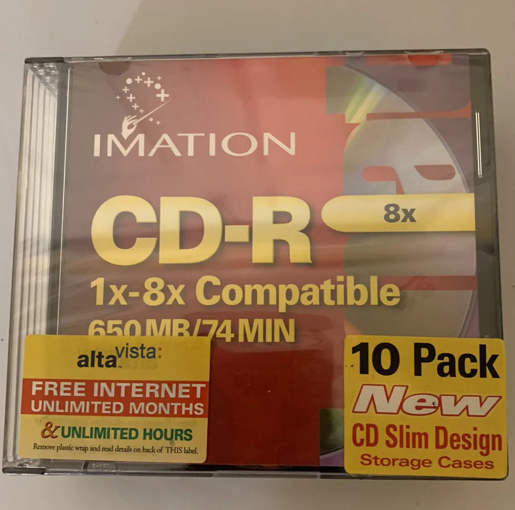 New Imation CD-R 1X-12X 700MB 80Min 10 Pack Sealed