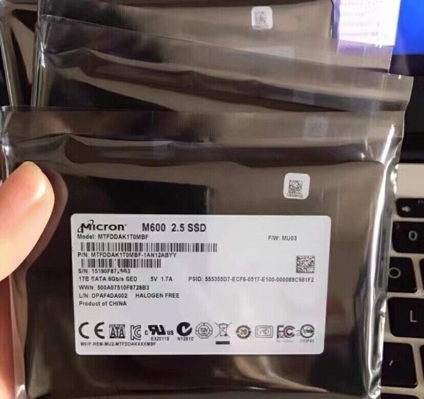 compatible Micron M600 1TB 2.5''SSD SATA 6Gb/s Server Data MTDDAK1T0MBF F/W MU03