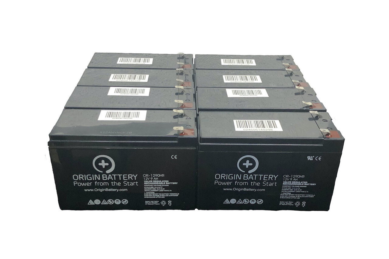 APC RBC105 Battery Replacement - 8 Pack 12V 9AH High-Rate UPS Series