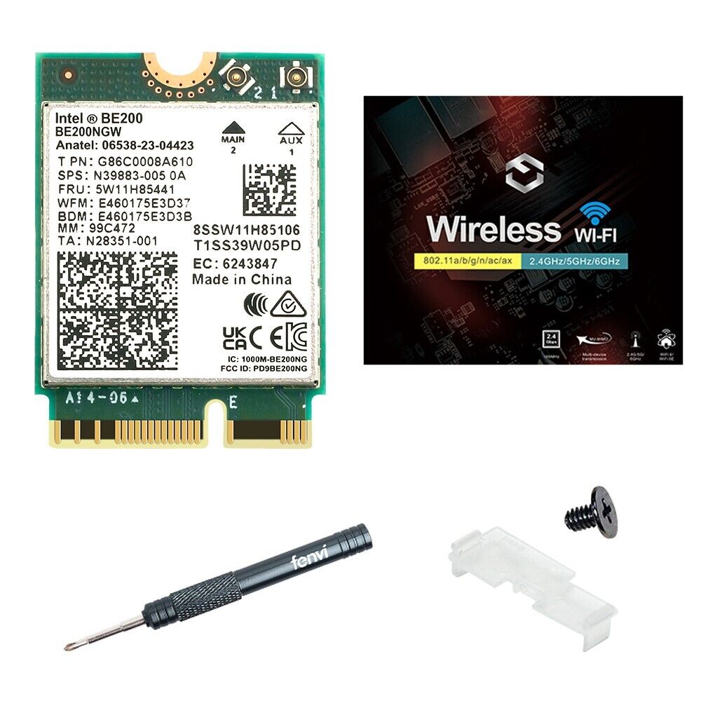 Intel BE200NGW WiFi 7 M.2 NGFF WiFi Card Bluetooth 5.4 Tri-Band 6G Network Card