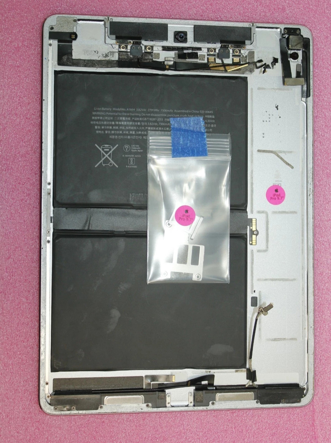 Genuine  Apple iPad Pro 9.7" A1674 Back Housing + Battery + Components A1664